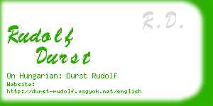 rudolf durst business card